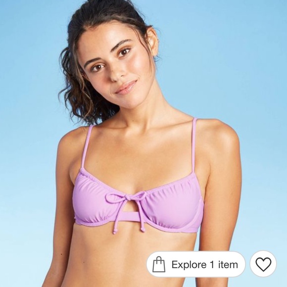 Target Lavender Bikini Top and Bottom NWT - Picture 2 of 3